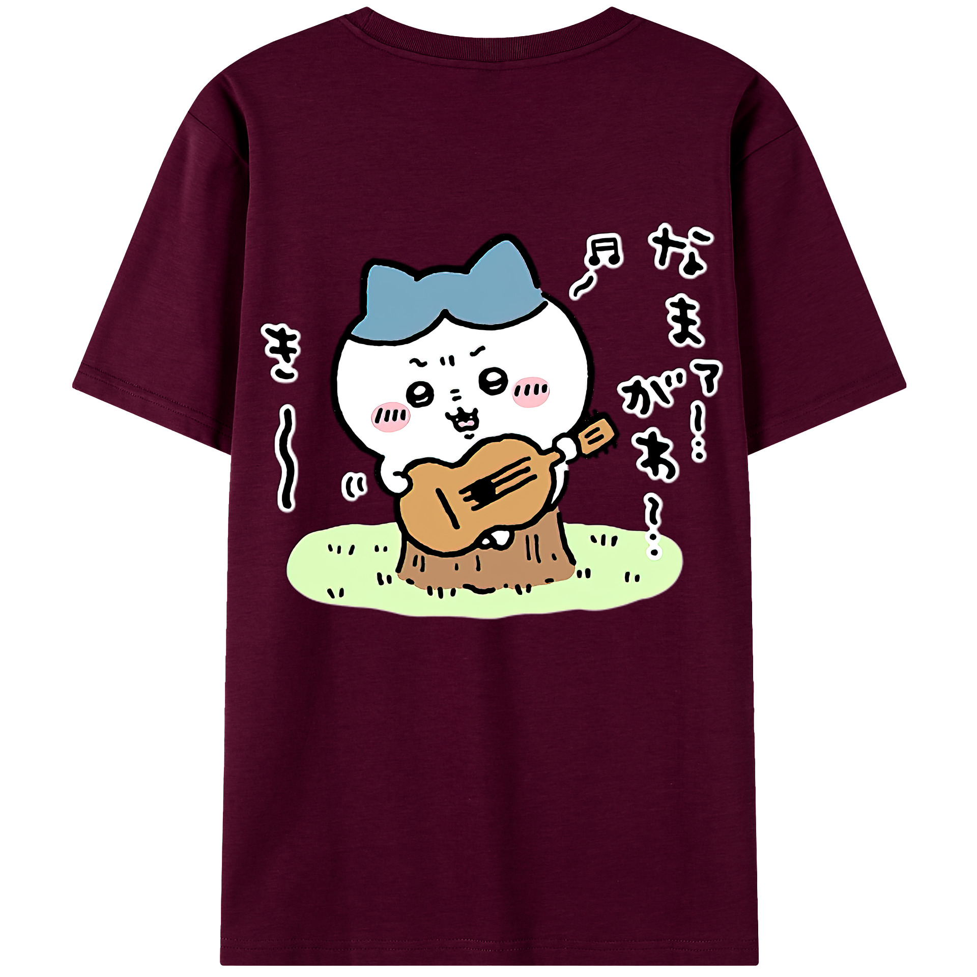 （画像用） ちいかわ ハチワレ Chii-kawa hachiware レディース半袖Tシャツ(バックプリント)